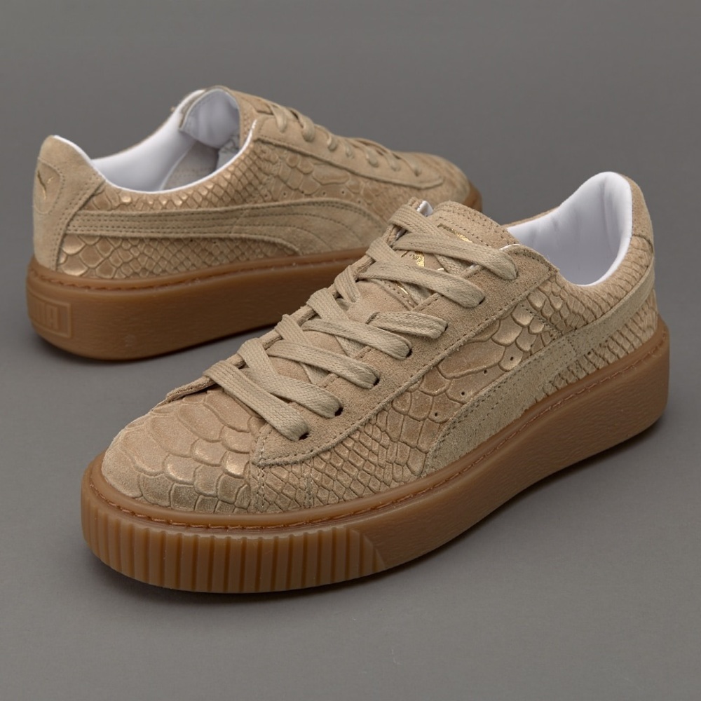 Puma platform exotic skin tan